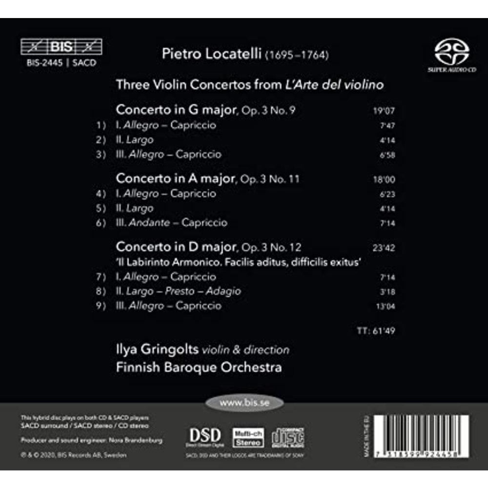 BIS Locatelli: Il Labirinto Armonico