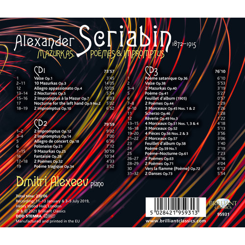 Brilliant Classics Scriabin: Mazurkas, Poèmes & Impromtus (3CD)