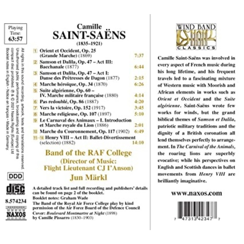 Naxos Saint-Saëns: Music for Wind Ensemble