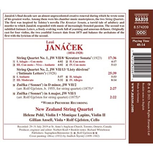 Naxos Janacek: String Quartets 1 & 2