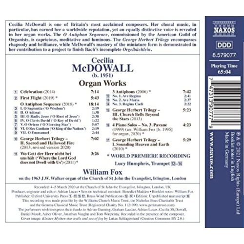 Naxos McDowall: Organ Works