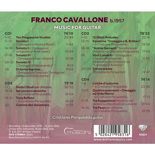 Brilliant Classics Cavallone: Music for Guitar