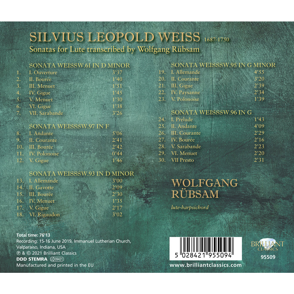 Brilliant Classics Weiss: Sonatas