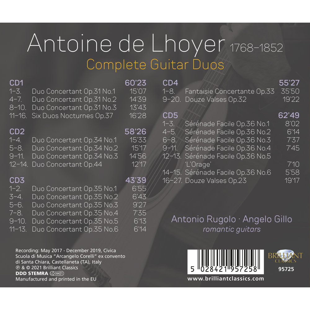 Brilliant Classics Lhoyer: Completete Guitar Duos
