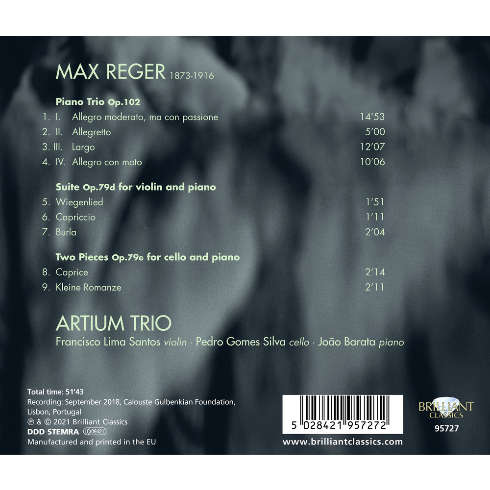 Brilliant Classics Reger: Piano Trio Op.12