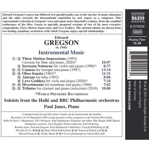 Naxos Gregson: Instrumental Music