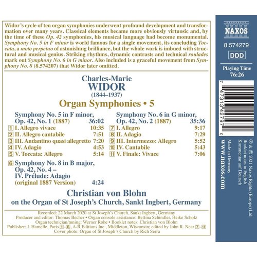 Naxos Widor: Organ Symphonies Vol.5