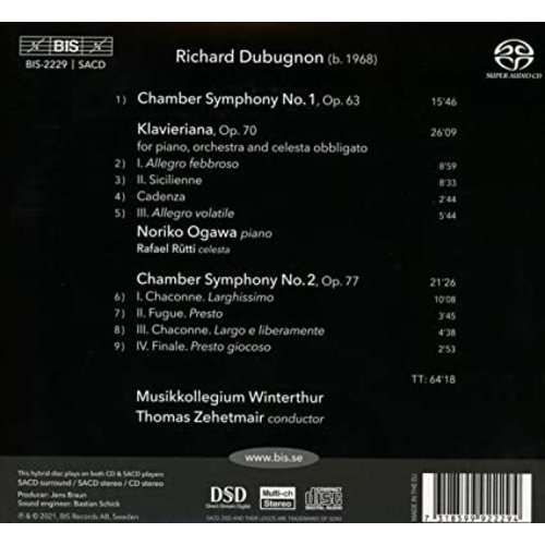 BIS Dubugnon: Klavieriana and Chamber Syphonies 1-2