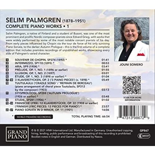 Grand Piano Palmgren: Complete Piano Works, Vol. 1