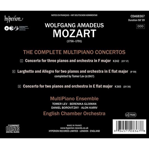 Hyperion Mozart: The Complete Multipiano Concertos