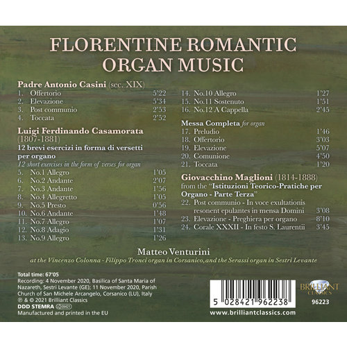Brilliant Classics Florentine Romantic Organ Music