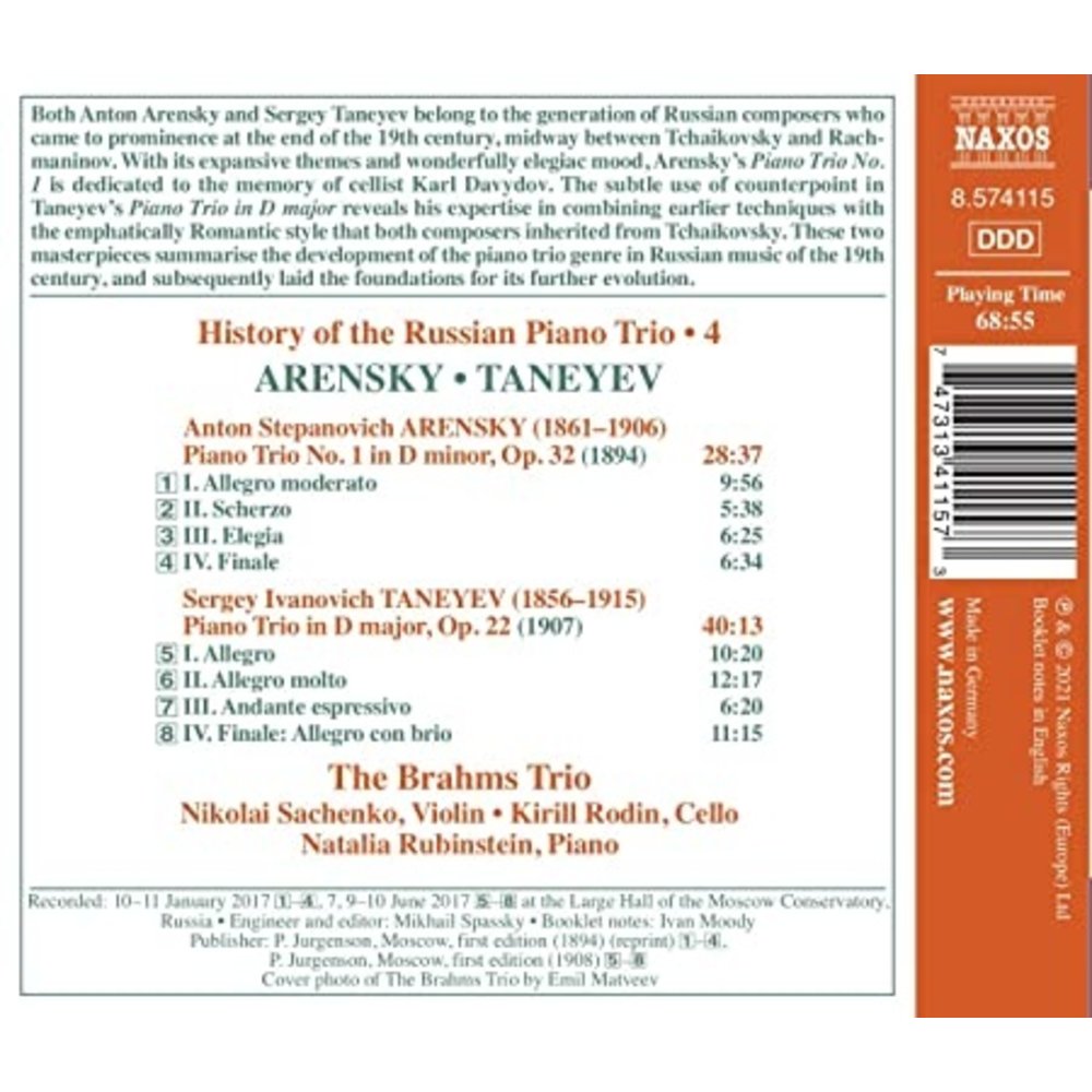 Naxos History of the Russian Piano Trio Vol.4