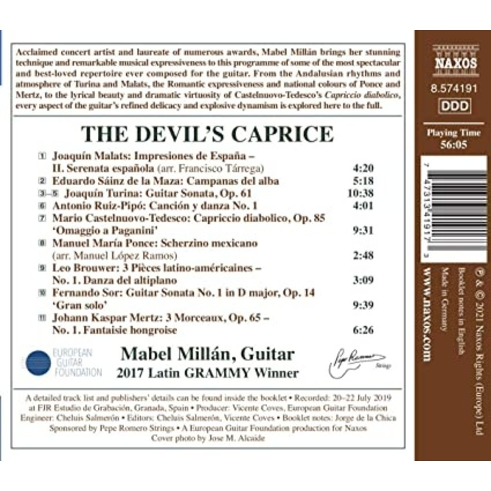 Naxos Devil's Caprice, Guitares Favourite
