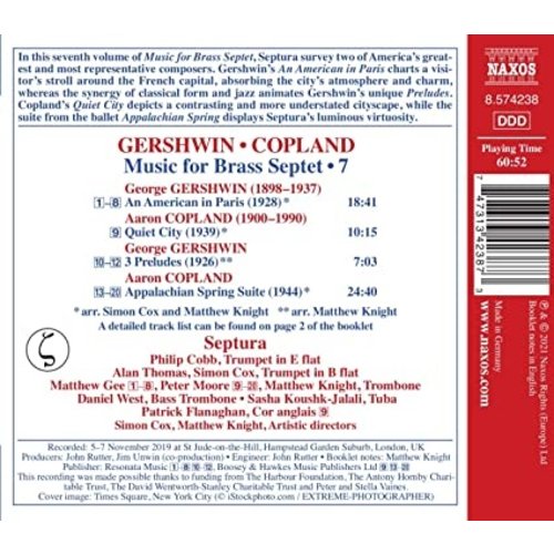 Naxos Gershwin, Copland: Music for Brass Septet, Vol.7