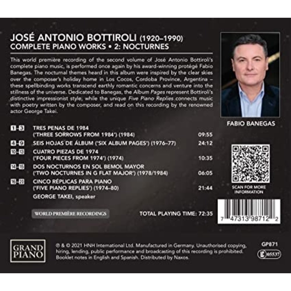 Grand Piano José Antonia Bottiroli: Complete Piano Works 2 : Nocturnes