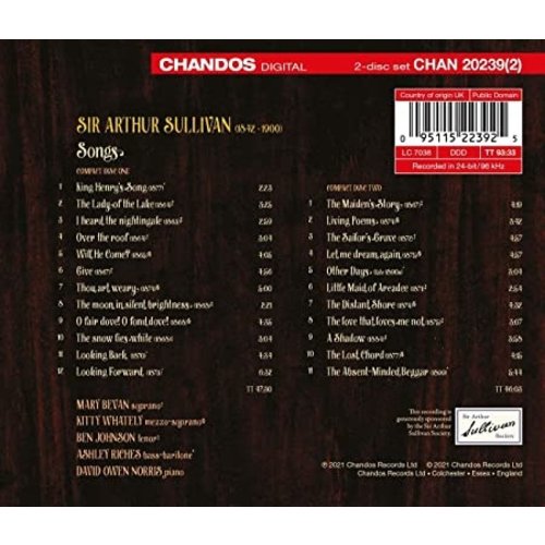 CHANDOS The Harmonious Echo: Songs by Sir Arthur Sullivan