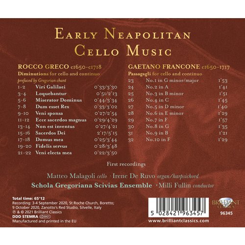 Brilliant Classics Early Neapolitan Cello Music