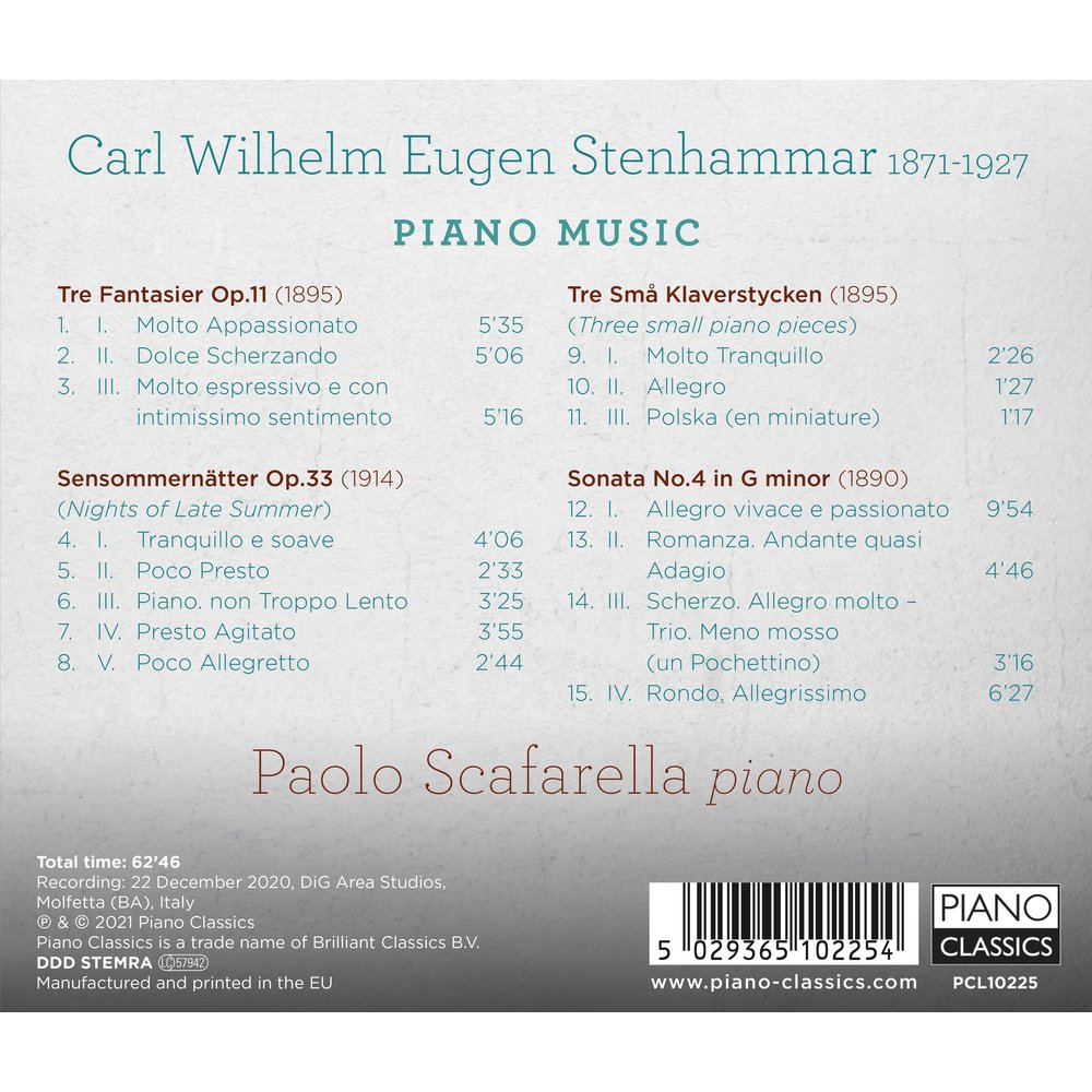 Piano Classics Stenhammar: Piano Music