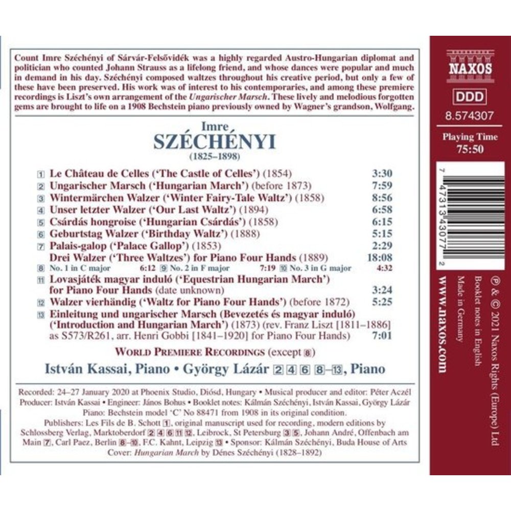 Naxos Szechenyi: Waltzes and Hungarian Dances