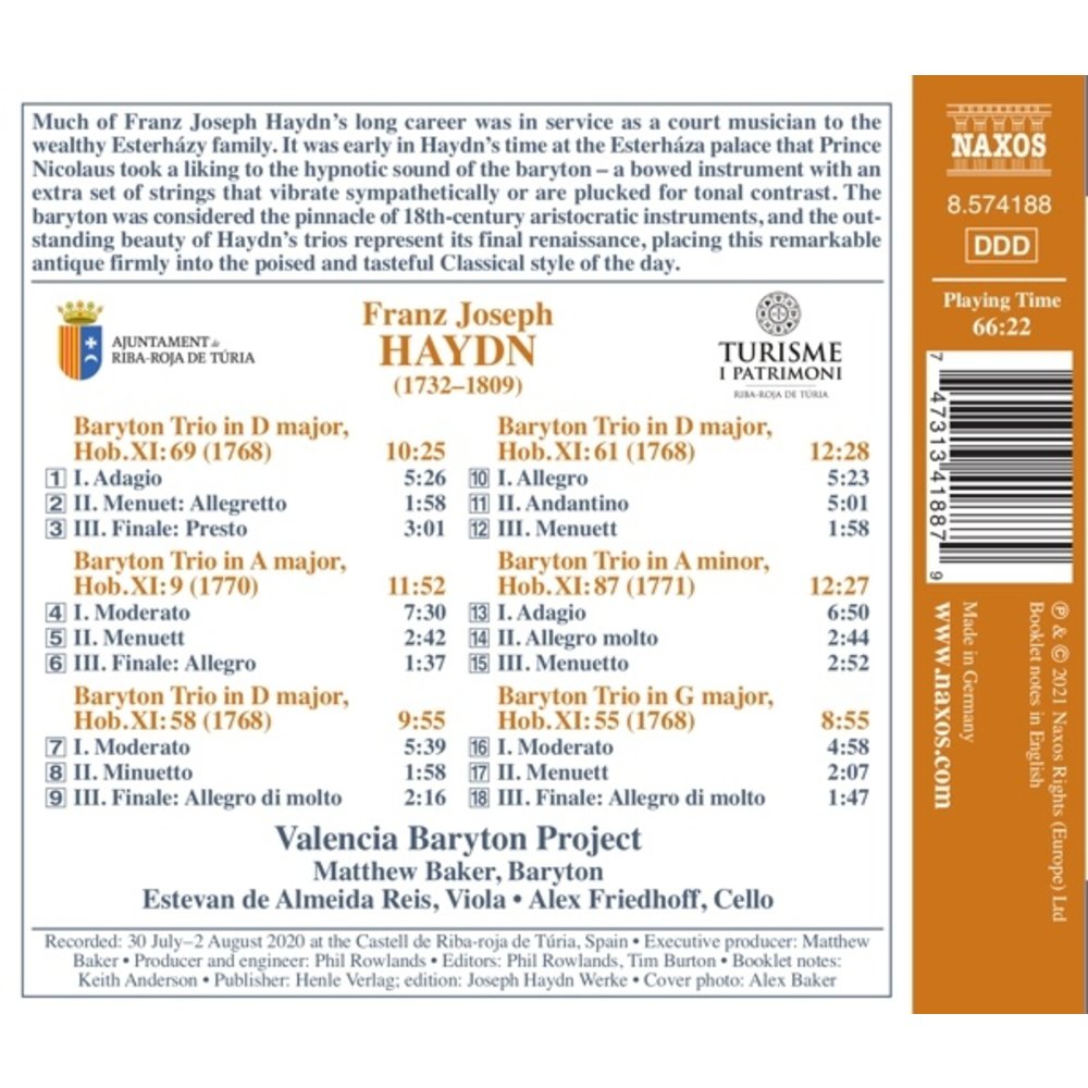 Naxos HAYDN: BARYTON TRIOS