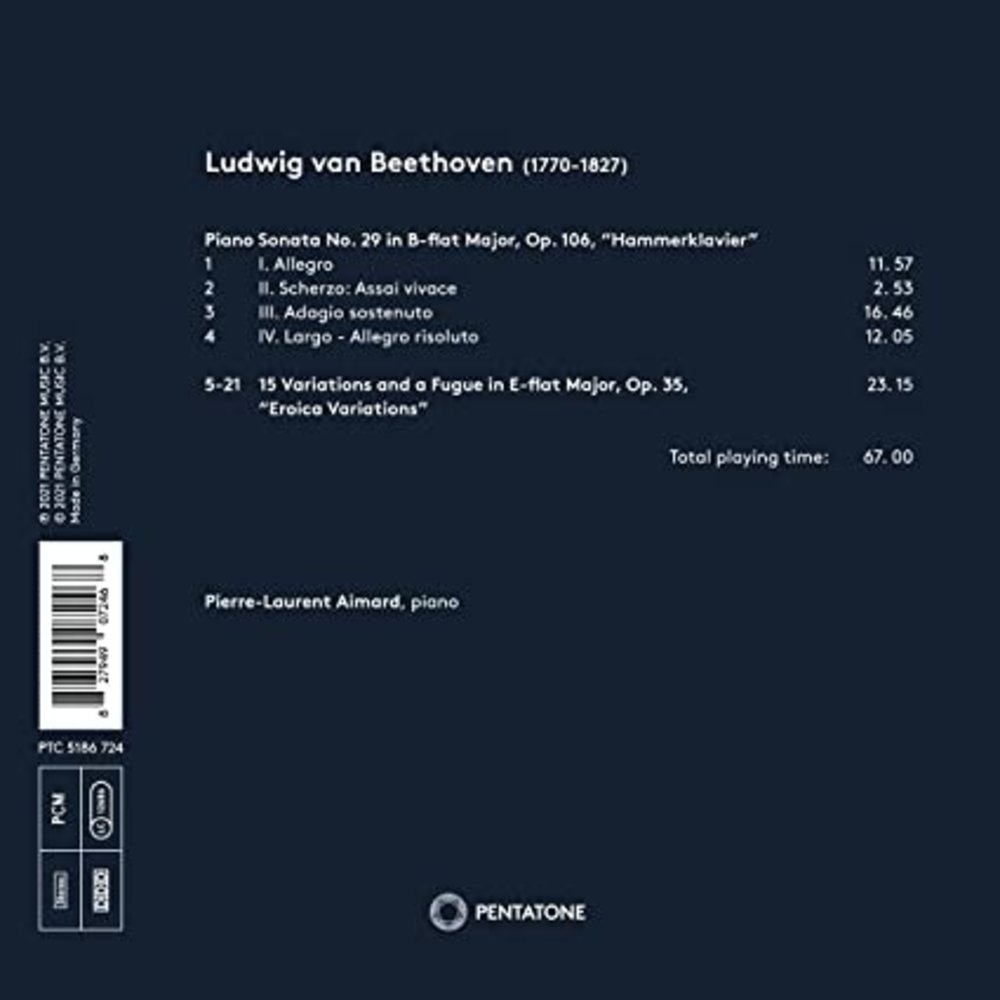 Pentatone HAMMERKLAVIER SONATA & EROICA VARIATIONS