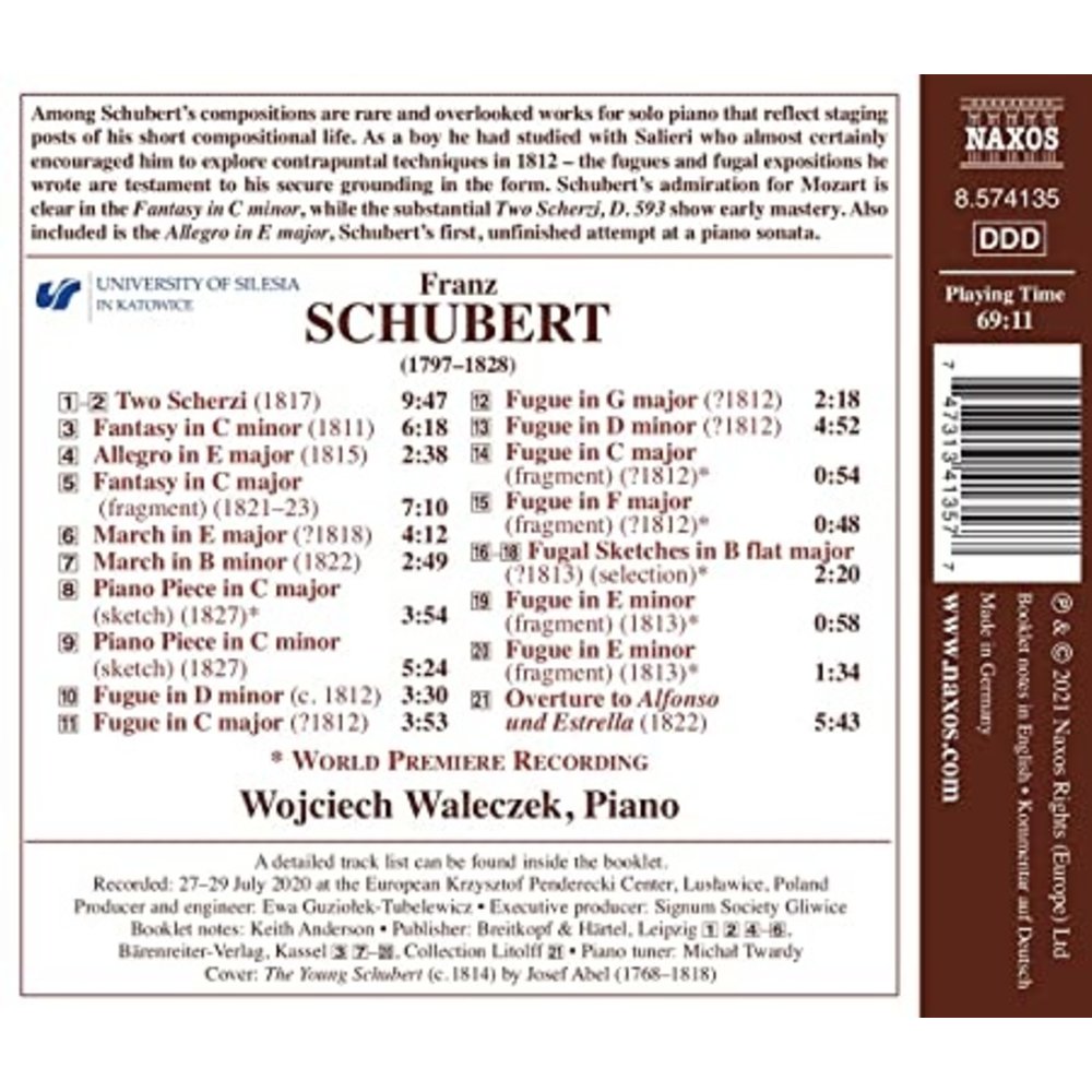 Naxos SCHUBERT: RARITIES AND SHORT PIANO WORKS