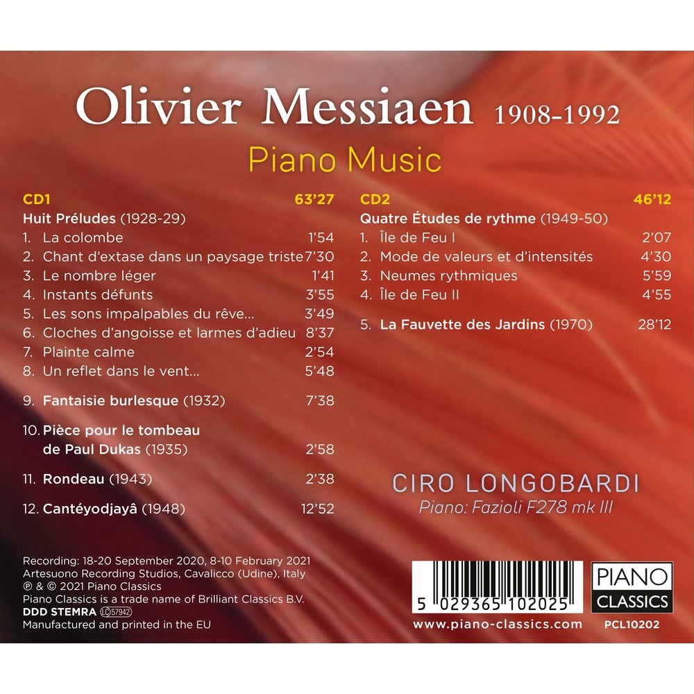 Piano Classics MESSIAEN: PIANO MUSIC (2CD)