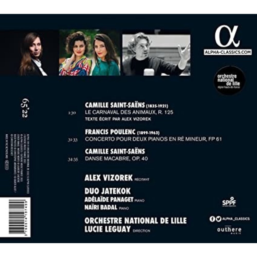 ALPHA SAINT-SAENS: LE CARNAVAL DES ANIMAUX