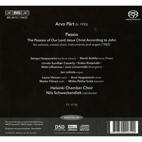 BIS ARVO PÄRT: PASSIO