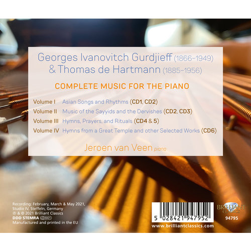 Brilliant Classics GURDJIEFF / DE HARTMANN: COMPLETE MUSIC FOR THE PIANO 6CD (AK2021)