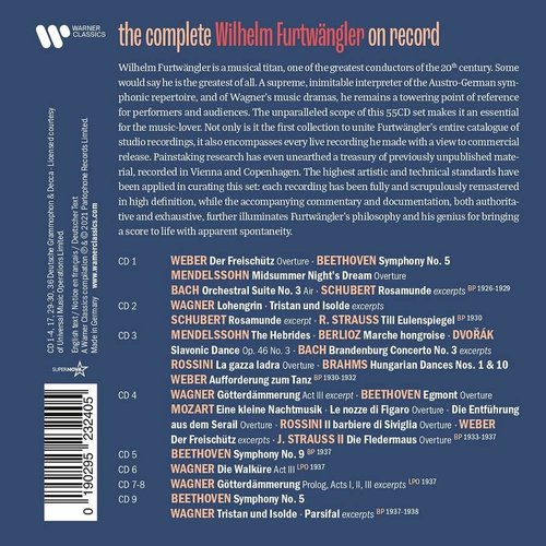 Erato/Warner Classics THE COMPLETE WILHELM FURTWÄNGLER ON RECORD (55CD)