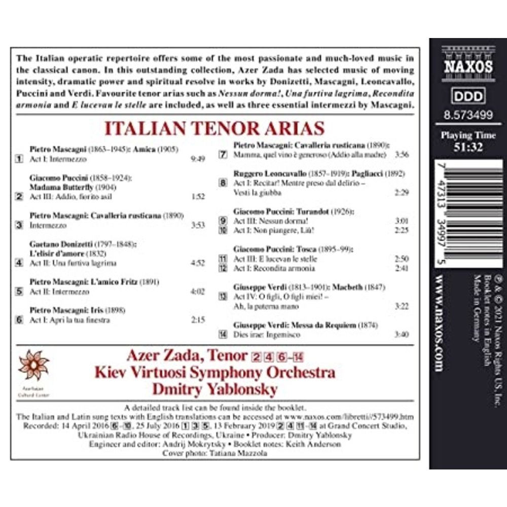 Naxos ITALIAN TENOR ARIAS