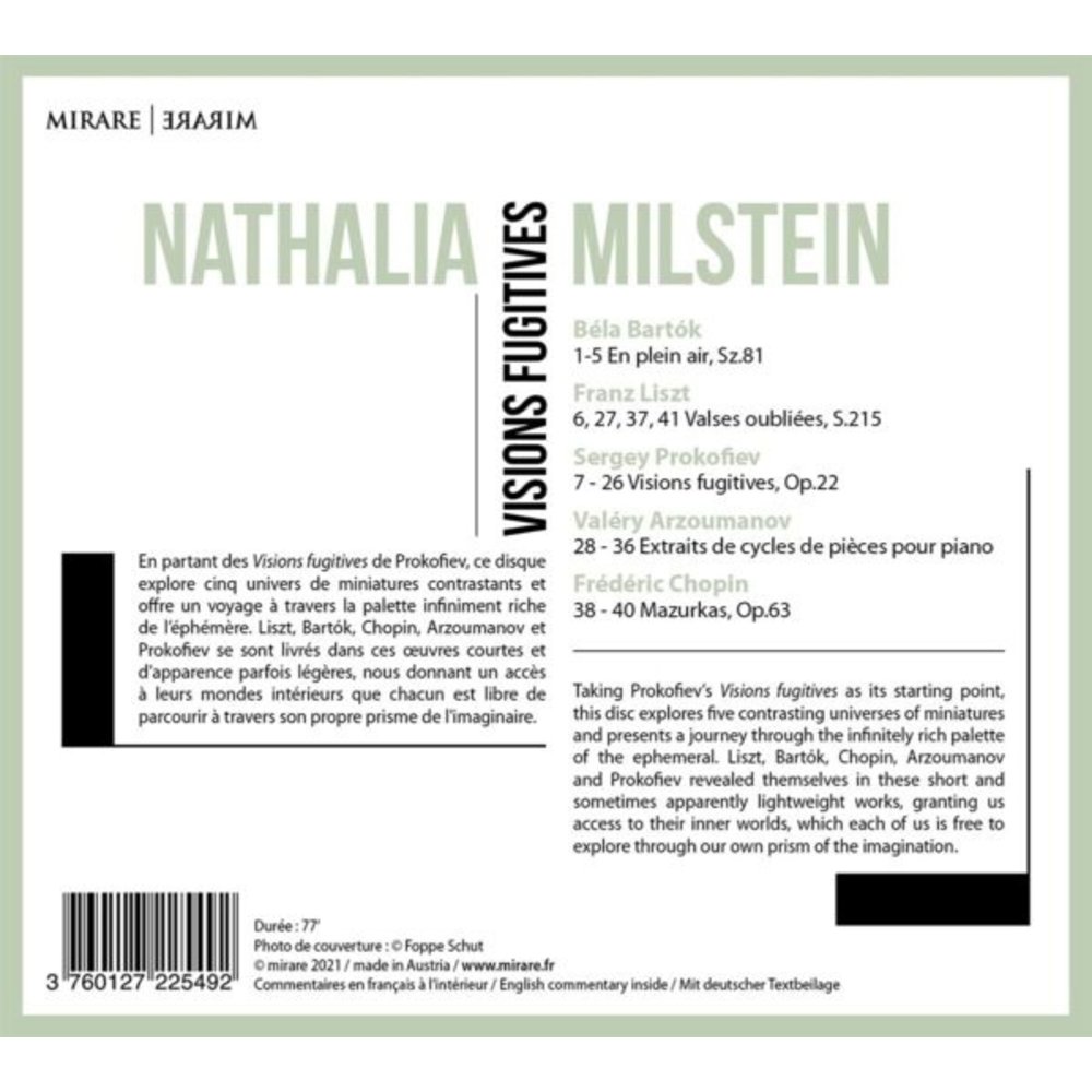 Mirare NATHALIA MILSTEIN: VISIONS FUGITIVES