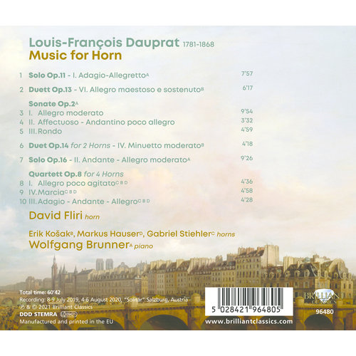 Brilliant Classics DAUPRAT: MUSIC FOR HORN