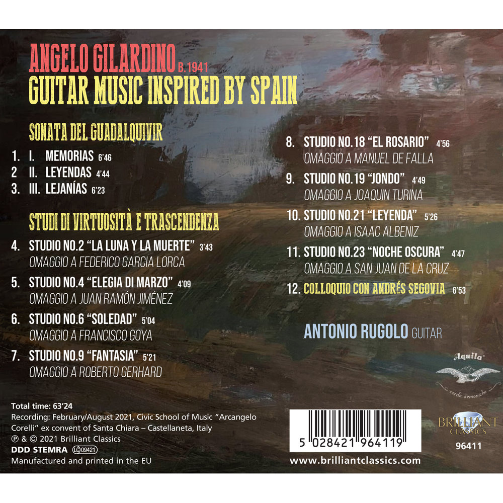 Brilliant Classics GILARDINO: GUITAR MUSIC INSPIRED BY SPAIN