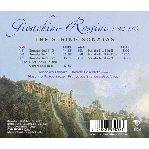 Brilliant Classics ROSSINI: THE STRING SONATAS (2CD)