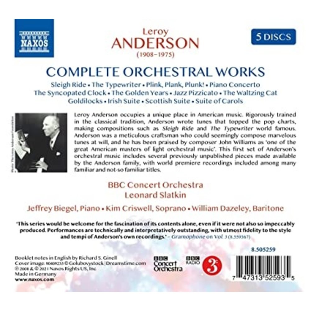 Naxos ANDERSON: COMPLETE ORCHESTRAL WORKS
