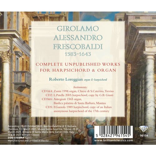 Brilliant Classics FRESCOBALDI: COMPLETE UNPUBLISHED WORKS FOR HARPSICHORD & ORGAN