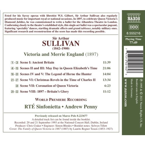 Naxos SULLIVAN: VICTORIA AND MERRIE ENGLAND - COMPLETE BALLET