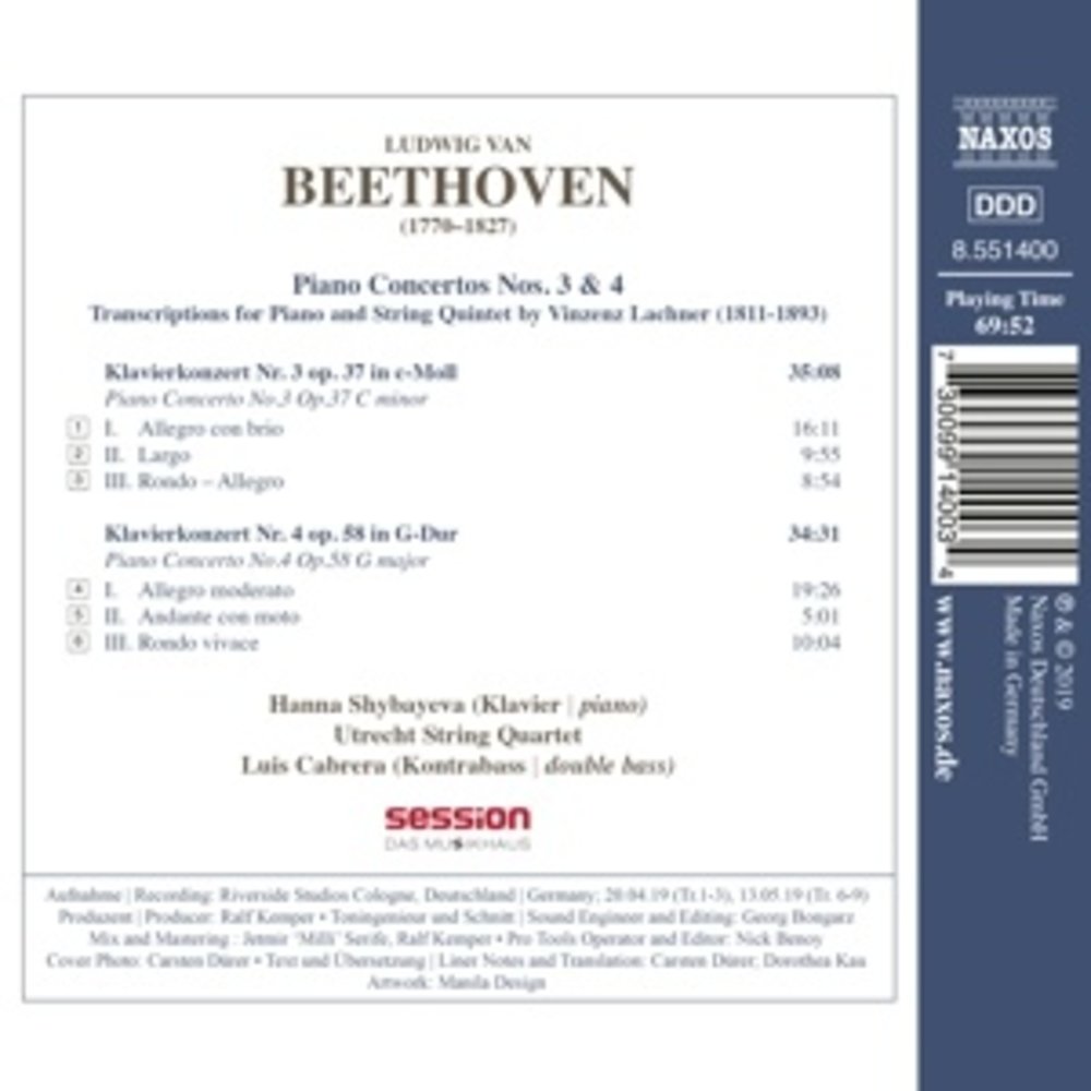 Naxos BEETHOVEN: PIANO CONCERTOS 3-4