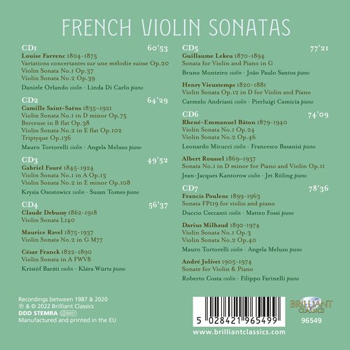 Brilliant Classics FRENCH VIOLIN SONATAS (7CD)