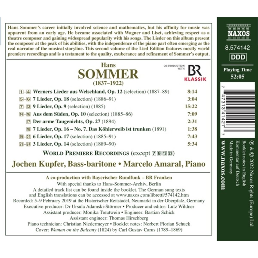 Naxos SOMMER: LIED EDITION, VOL. 2