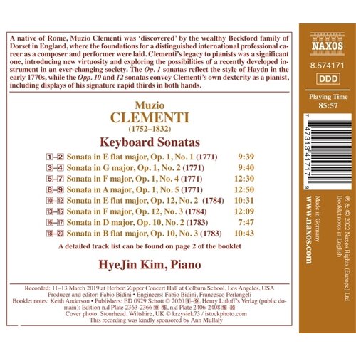 Naxos CLEMENTI: KEYBOARD SONATAS