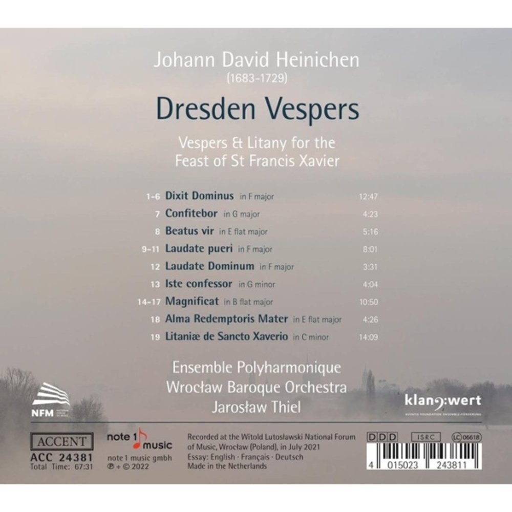 HEINICHEN: DRESDEN VESPERS