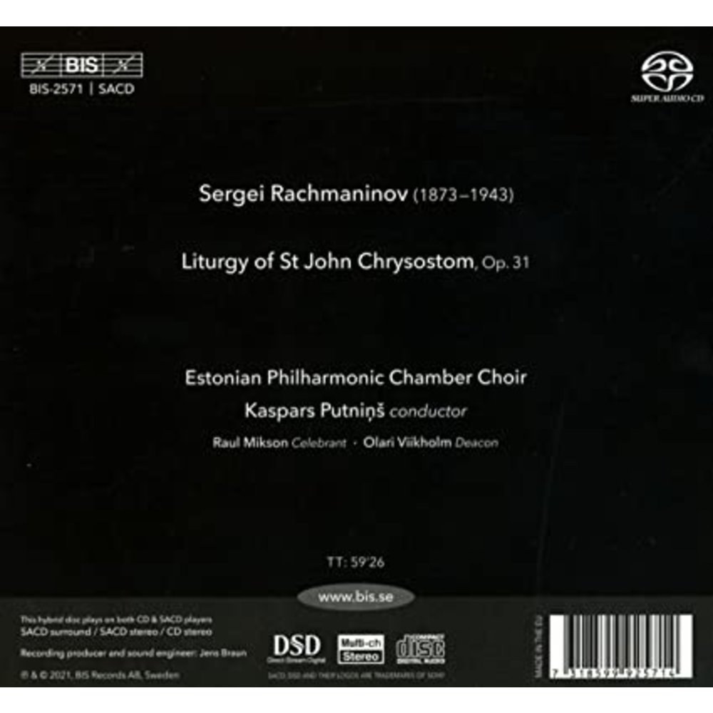 BIS RACHMANINOFF: LITURGY OF ST JOHN CHRYSOSTOM