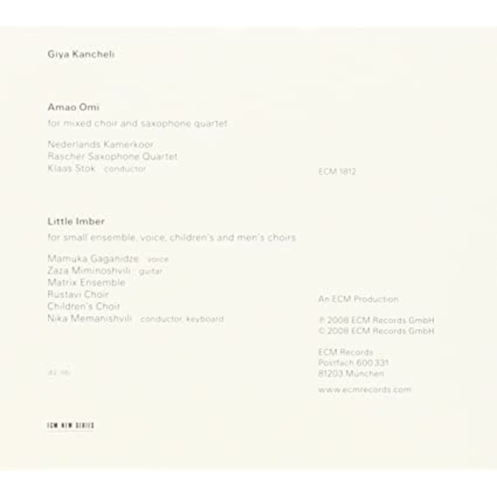 ECM New Series KANCHELI: LITTLE IMBER