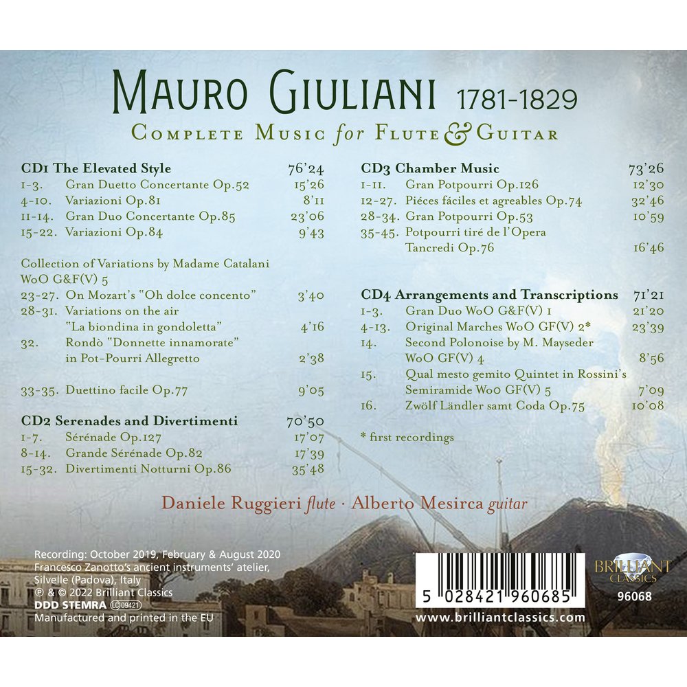 Brilliant Classics GIULIANI: COMPLETE MUSIC FOR FLUTE & GUITAR