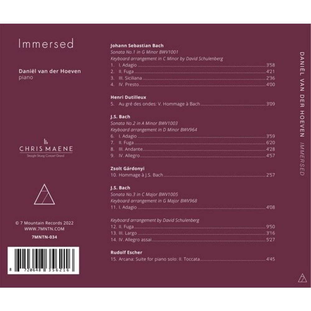 7 MOUNTAIN RECORDS DANIEL VAN DER HOEVEN: IMMERSED