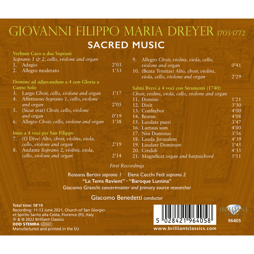Brilliant Classics DREYER: SACRED MUSIC
