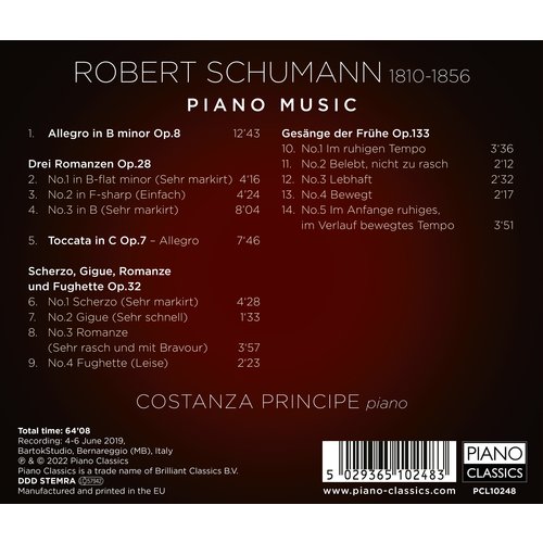 Piano Classics SCHUMANN: PIANO MUSIC